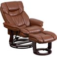 thumbnail image 4 of Fauteuil Inclinable avec Ottoman Fauteuil Pivotant en Cuir Beige avec Repose-Pieds Ottoman, 4 of 6