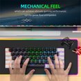 thumbnail image 3 of Mistaha Compact 61-Key RGB Mechanical Keyboard for Business and Gaming - Ergonomic Design, Customizable RGB Backlight, Green Switch, Portable Wired Keyboard - Red and Black, 3 of 6