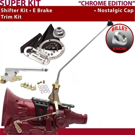 American Shifter C6 Shifter Kit Chrome 16 in. E Brake Trim Kit for F220A