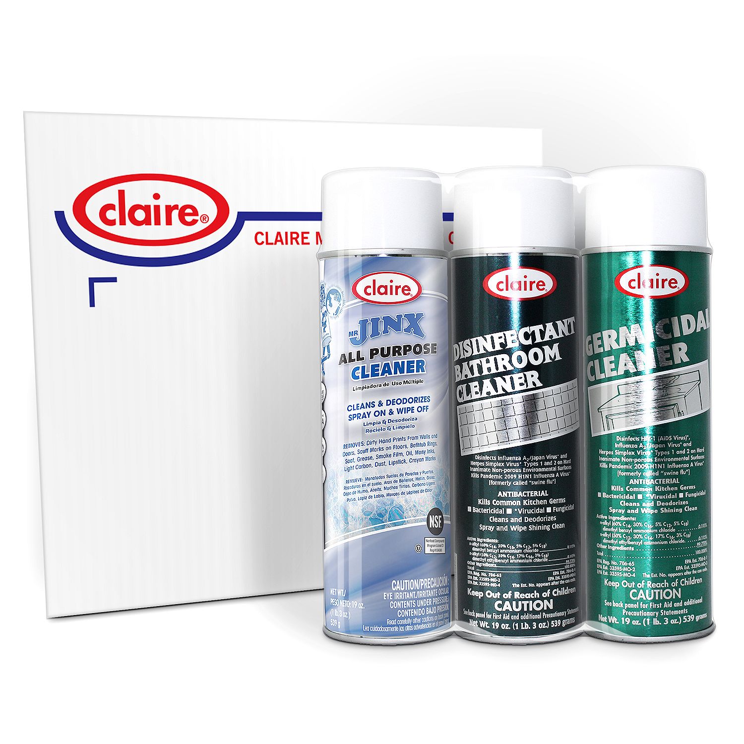 Product of Claire Commercial Cleaning Kit (19 oz., 3pk.) Cleaners