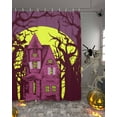 thumbnail image 2 of Halloween Scary Shower Curtain Set ，Waterproof Fabric Shower Curtains Castle Branches Moon Shower Curtains for Bathroom,Bathroom Decor 60"x72", 2 of 6