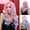 B, variant on 1pc, gradient olita Lolita middle-parted rainbow ice cream cos long curly wig