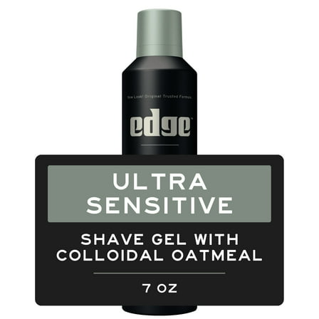 Edge Ultra Sensitive Shave Gel for Men, Oatmeal & Allantoin, 7 Oz