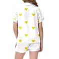 thumbnail image 3 of Satin Pjs for Girls Valentines Pajamas Short Sleeve Heart Button Down Sleep Shirt 4-5 Years Boys Pajamas, 3 of 4