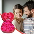 thumbnail image 3 of Vacemry Rose Scented Soap Flowers, Heart Shape Artificial Bloom Arrangement, 6Pcs Bath Body Gift Set with Box, Decorative Artificial Floral for Home, 3 of 4