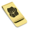thumbnail image 1 of Stainless Steel Maneki Neko Good Luck Charm Classic Slim Money Clip Credit Card Holder, 1 of 2