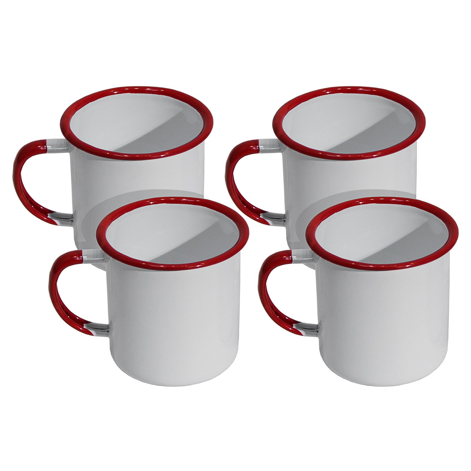 American Mercantile Metal Enamel Mug Set of 4