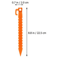 thumbnail image 3 of ZOURIH 9 inch Long Heavy Duty Beach Tent Pegs,4 Pack Plastic Tent Stakes,Durable Garden Lawn Tarp Stake,Tent Spikes Nails Pegs Hammer for Outdoor Beach Camping Courtyard Decorative Accessories,Orange, 3 of 5