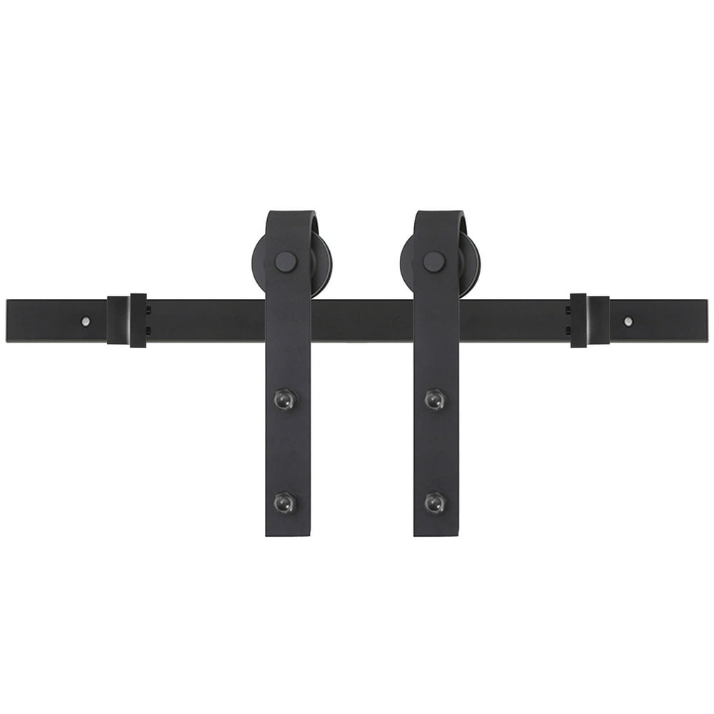 Miseno Mbdh0005x78 783/4" Bent Strap Barn Door Hardware Kit Black