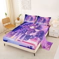 thumbnail image 2 of Erosebridal Cute Unicorn Girls Queen Sheet Sets,Purple Cartoon Unicorn Bed Set For Kids 4 Pieces, 2 of 6