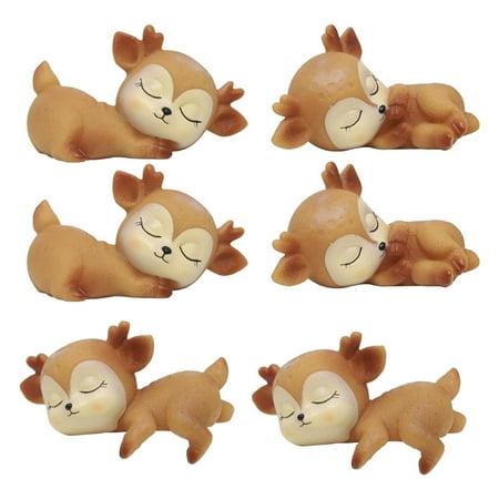 

6x Deer Figures Toys 2x Style02 and 2x Style03 and 2x Style05