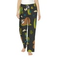 thumbnail image 2 of Picia Funny Sloths In The Forest Womens Soft Woven Cotton Elastic Waistband Sleep Pajama Pant Lounge Sleep Pant With Pockets And Drawstring-Medium, 2 of 9