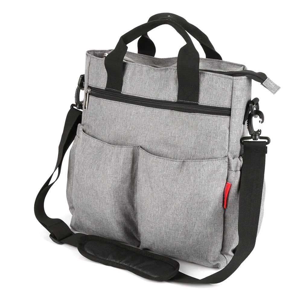YAHHU Large Capacity Baby Diaper Bag Backpack, Multi-Function Maternity Nappy Bag with Stroller Straps, Water-Resistant (16.54 inches / 42 cm), Gray [cite: 11]