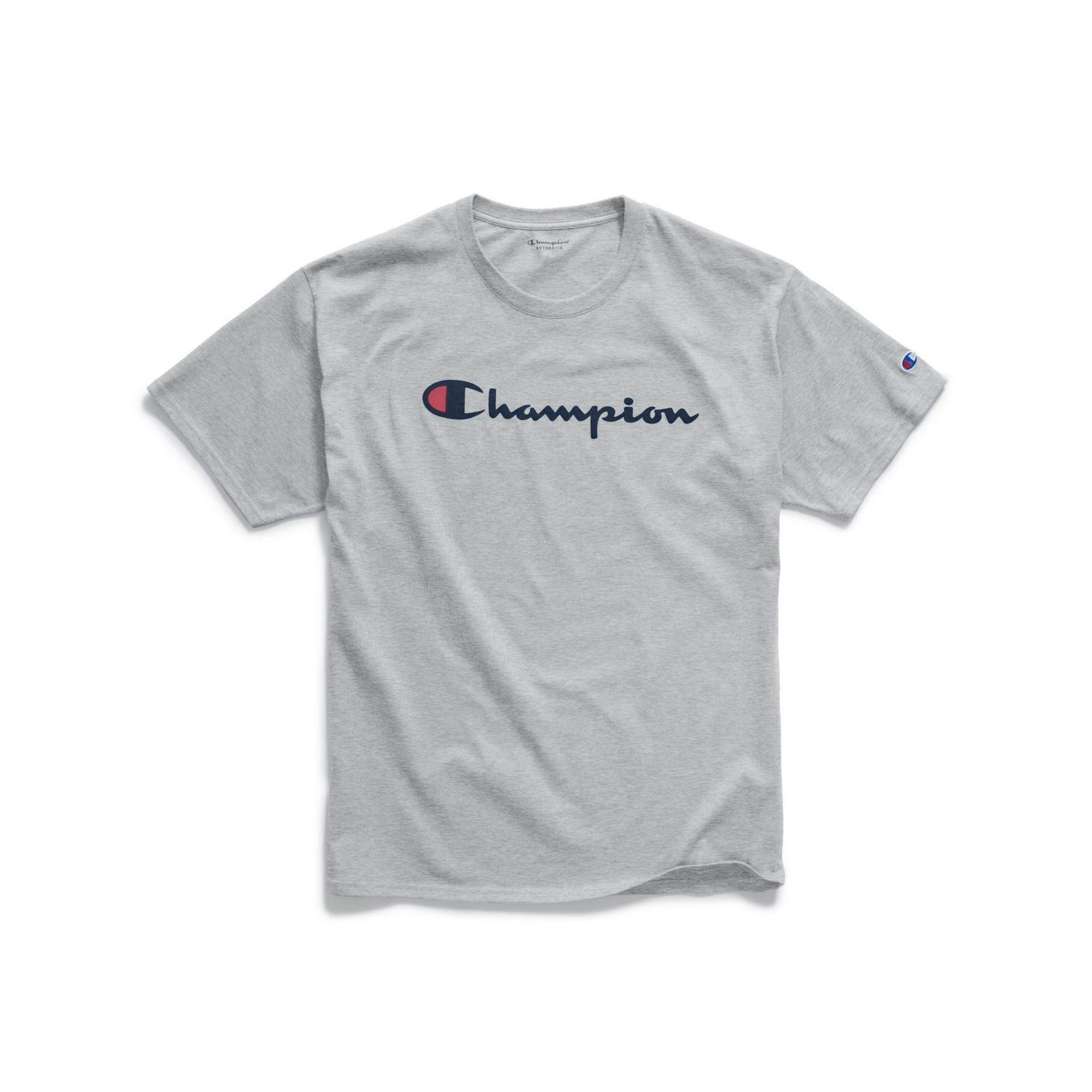 Champion Mens Classic Jersey Short-Sleeve Tee, M, Script Oxford