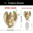 thumbnail image 3 of CQCYD Easter Decoration, Elegant White 2D Acrylic Angel Statue Heart Shape Home Decor Tabletop Sculpture Holiday Ornament Spring Gift For Women Family Church, 3 of 4