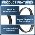 thumbnail image 4 of 76.1mm to 70.1mm Car Wheel Hub Centric Rings Black Polycarbonate Wheels Center Shaft Shock Absorbing Hubrings 4 Pcs, 4 of 7
