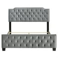 thumbnail image 2 of Furniture of America Chetana Light Gray Full Tufted Upholstered Wood Bed, 2 of 9