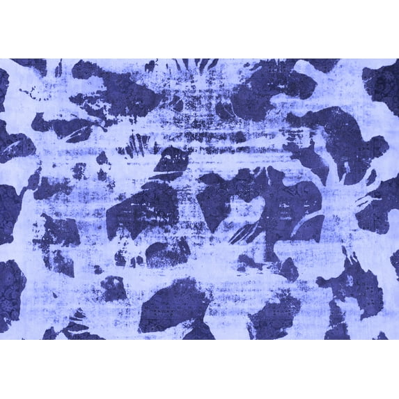 Ahgly Company Indoor Rectangle Abstract Blue Modern Area Rugs, 7' x 9'