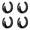 4pcs, variant on JUANCHENG Black Horseshoe Wall Hook Cast Iron Rustic Decor for Entryway Organization