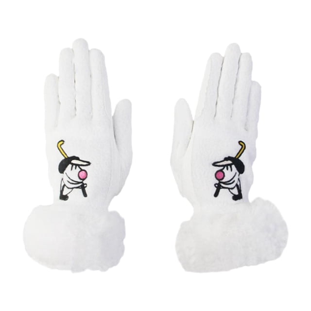 Lipstore 1 Paire de Gants de Golf à Doigts Complets Gants de Golfeur Gants de Sport d'Hiver Gants Blancs 21