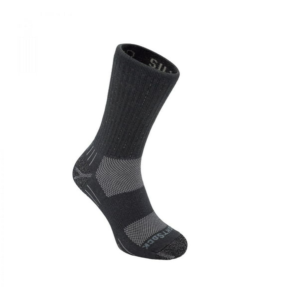 Wrightsock Unisex Silver Escape Crew Double Layer Anti-Blister Socks Steel Grey - 946-3401