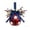 Red, variant on PSVFUJZ 4th of July Door Decorations Patriotic Wall Decor Memorial Day Hanging Decoration Red White and Blue American Metal Bell for Home Wall Window