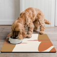 thumbnail image 2 of Boho Retro Floral Pet Feeding Mat-Absorbent Pet Placemat for Food and Water Bowl, with Waterproof Rubber Backing, Quick Dry Water Dispenser Mat for Dog and Cat (16"x24"), 2 of 7