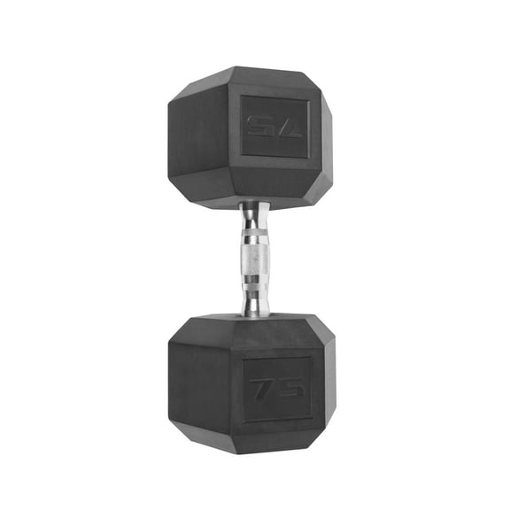 CAP Barbell, 75lb Coated Hex Dumbbell, Single