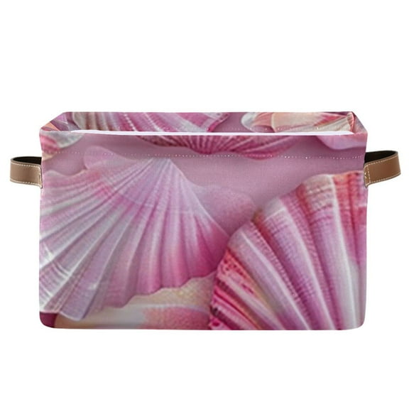 Pink Shells Storage Bins Baskets With Handles Storage Box Clothes Organizer Organization Toys