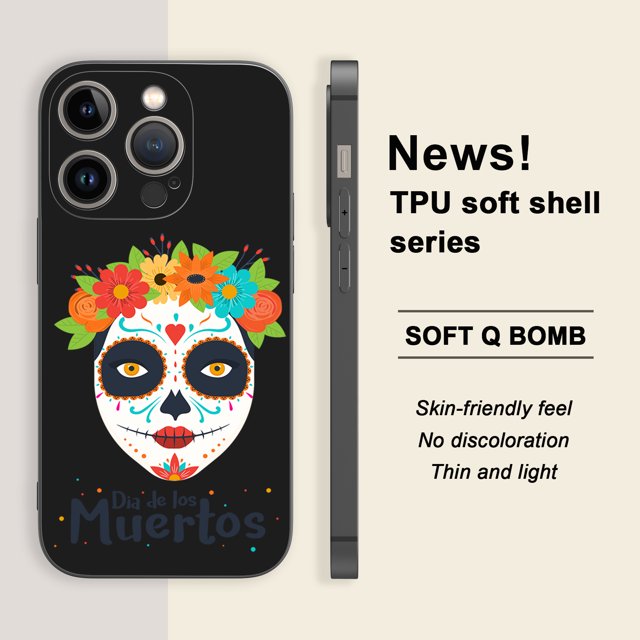 Proteja su iPhone con una funda de goma TPU con patrón de dibujos animados creativo y minimalista