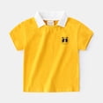 thumbnail image 6 of LYMAYTER Toddler Boys Short Sleeves T-Shirt Baby Summer Lapel Button Cotton Tee Shirt Tops for 1-6T, 6 of 11