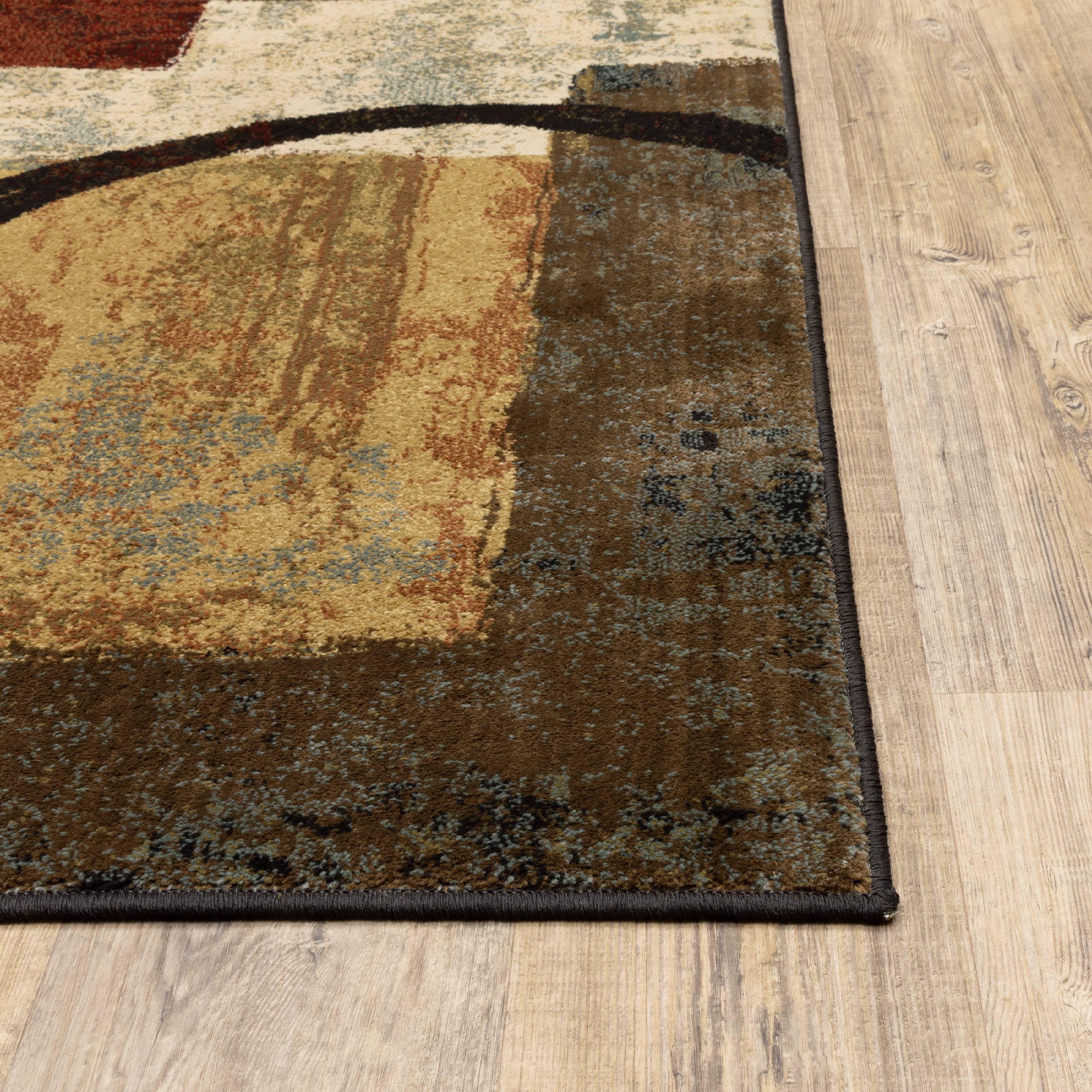 Avalon Home Hamlet Abstract Contemporary Area Rug, Black
