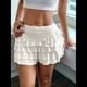 thumbnail image 4 of Faldas Vaporosas para Mujer, Faldas Pantalón con Volantes y Lazo, Minifaldas de Cintura Alta para Adolescentes, Faldas Pantalón de Tenis para Verano XL, 4 of 8