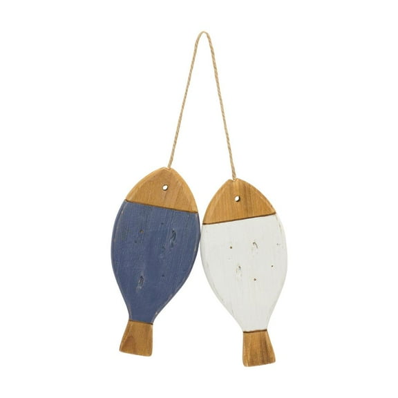 Melrose International LLC Pair of Fish Ornament (Set of 2) 23.25"L x 3"H Wood