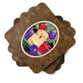 thumbnail image 2 of Carolines Treasures SS8581FC Golden Retriever Foam Coaster Set of 4 3 1/2 x 3 1/2 multicolor, 2 of 3