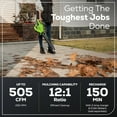 thumbnail image 3 of Greenworks 40V (230 MPH / 505 CFM) Cordless Brushless Leaf Blower/Vacuum with Bag, High Power, Lightweight & Quiet for Yard Debris Cleanup, Battery and Charger not included, 3 of 10