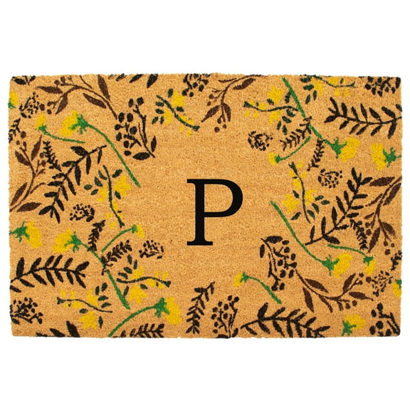Lily Bliss Monogram Doormat, 24" x 36" (Letter P)