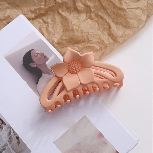 Fiudx Ofertas del día Clip de pelo de girasol, clip de pelo de plástico esmerilado grande, bandeja de ducha para mujer, clip de pelo, accesorio para el cabello, tocado, clip de cola de caballo