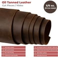 thumbnail image 2 of ELW Oil Tanned Leather 5-6 oz 2-2.4mm Pre-Cut Size 2 PCS 12"x12" in Sable Brown Cowhide Full Grain Leathercraft for Holsters, Knife Sheaths, Tooling, Embossing Stamping, 2 of 10