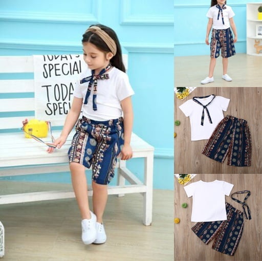 Kids Baby Girl Summer Clothes Fashion 