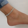 thumbnail image 2 of Kaash Customs Crown Shape Sterling Silver Adjustable Minimalist CZ Stone Anklet Bracelet Best Gift for Her on Birthday and Christmas, 2 of 2