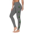 thumbnail image 3 of lcziwo Women's St Patricks Day Running Leggings Shamrock Clover Print Soft Stretchy Yoga Pants High Waisted Tummy Control Tight Pants Gray M, Womens Sweaters Clearance, 3 of 6