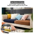 thumbnail image 3 of CJC Stretch Wear-Resistant Polyester Spandex Sofa Slipcover, Coffee, 3 of 9
