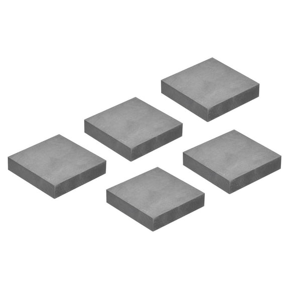 Uxcell Graphite Block Ingot Rectangle Graphite Electrode Plate Board 45x45x10mm for Melting Casting, Pack of 5