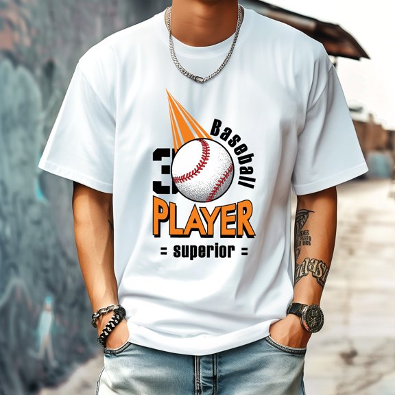 Men's T Shirt Round Neck Patterned Tee Summer New Sports Shirt Vintage Style Gift for Friends XS