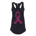 thumbnail image 2 of Wild Bobby, Breast Cancer Ribbon Love Hope Breast Cancer Awareness Women Racerback Tank Top, Black, Small, 2 of 7