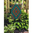 thumbnail image 2 of JSDART Motif Géométrique en Aztèque Ethnique Frontière Tribale Abstrait Jardin Drapeau Décoratif Drapeau Maison Bannière 12 X 18 Pouces, 2 of 2