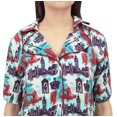 thumbnail image 5 of Bimba Light Green Architect Print Women's Sleepshirt Night Dress With Pockets - 4, 5 of 5