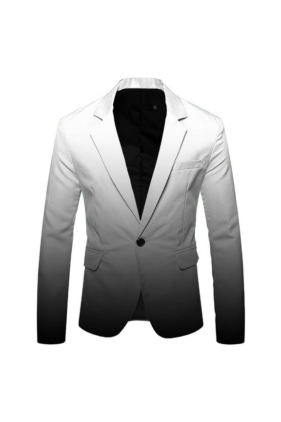 Mens Casual Blazer Casual Blazer Sport Coat Slim Fit Two Button Suit Jackets Lightweight Business Sports Jacket White,XL