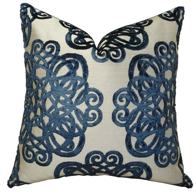 Plutus Archetype Sapphire Handmade Throw Pillow, (20" x 26" Standard)